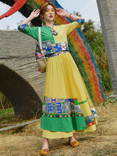 Ethnic Embroidered Shirt With Mesh Patch Tassel Skirt Suit